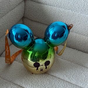 NEW! Disney Parks Mickey Mouse Balloon Popcorn Bucket Metallic Blue Disneyland